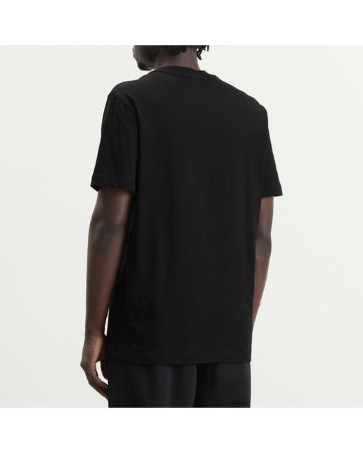 Moncler Black Cotton Logo T-Shirt for men