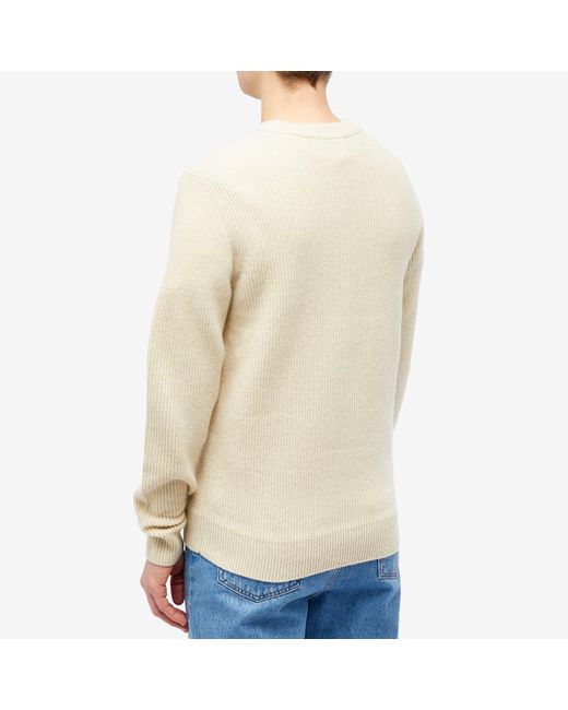 Fred Perry White Textured Lambswool Jumper for men