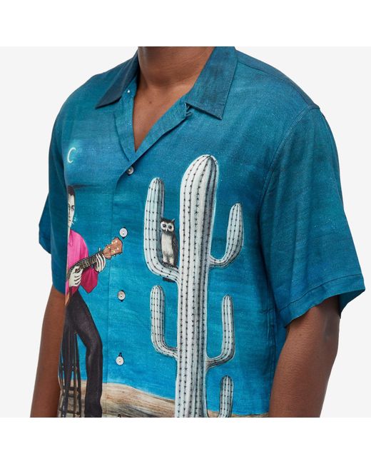 Endless Joy Blue Haunted By An Owl Vacation Shirt for men