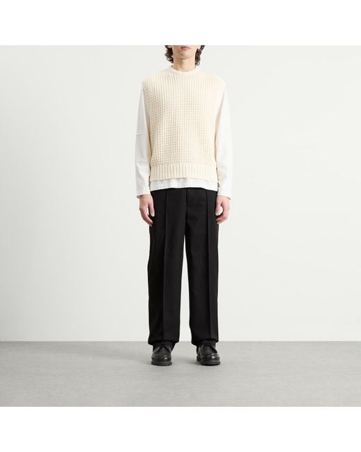 About Blank Gray Pleated Trousers V2 for men