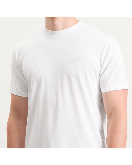 Arc'teryx White Kragg Sl Cotton T-Shirt for men