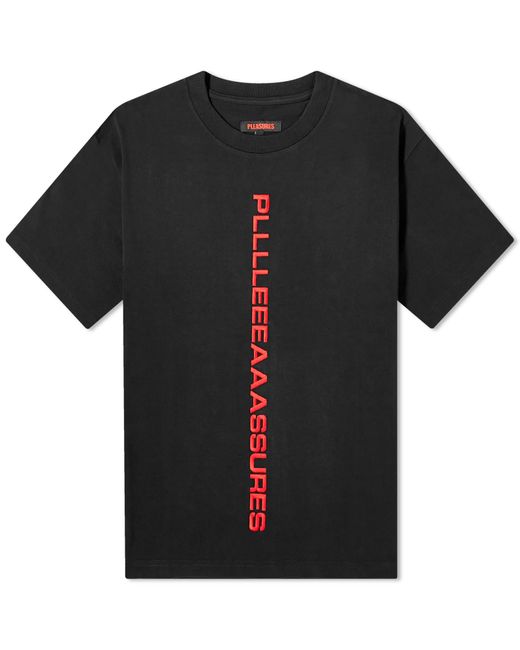 Pleasures Black Drag Heavyweight T-Shirt for men