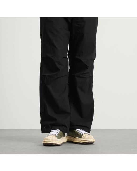 Maison Mihara Yasuhiro Green Blakey Torn Film Canvas Low-Top for men