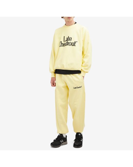 Late Checkout Yellow Lc Logo Sweat Pants for men