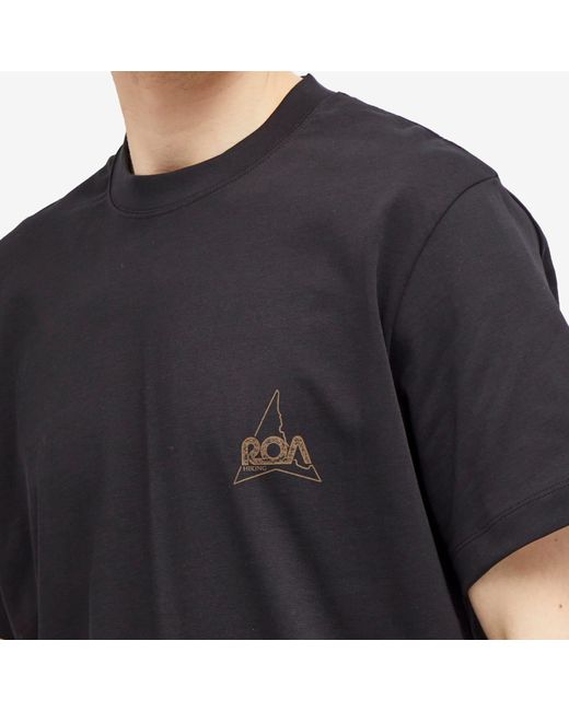 Roa Black Graphic T-Shirt for men