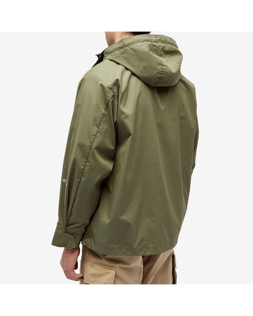 (w)taps Green 06 Hooded Shirt Jacket for men