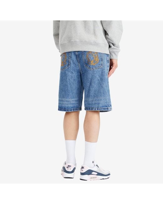 BBCICECREAM Blue Astro Denim Shorts for men