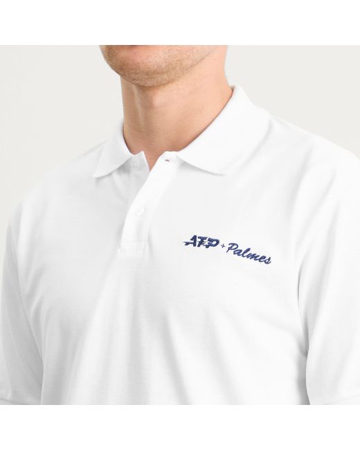 Palmes White X Atp Pique Polo Shirt Presented By End for men