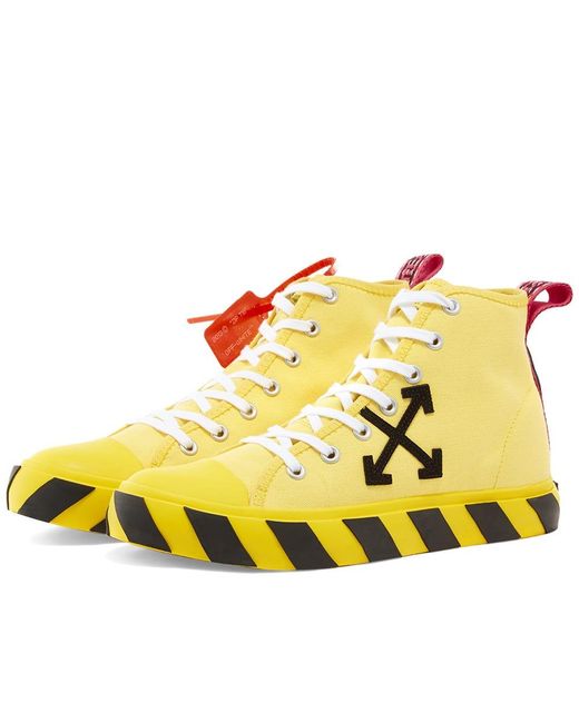 Off-White c/o Virgil Abloh Yellow Mid Top Sneakers for men