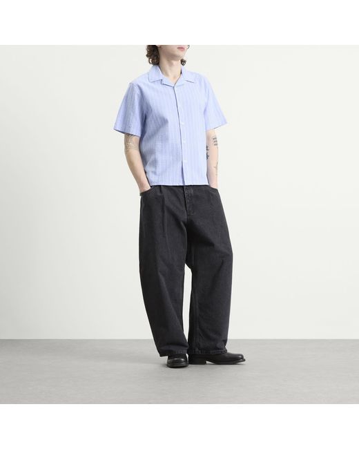 A Kind Of Guise Blue Duma Pleated Denim Jeans for men