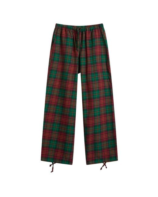 SUNDAYFRUITMARKET Green Sunday Check Trousers