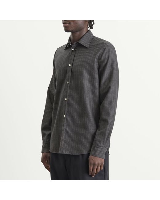 Jil Sander Black Tailored Stripe Shirt for men