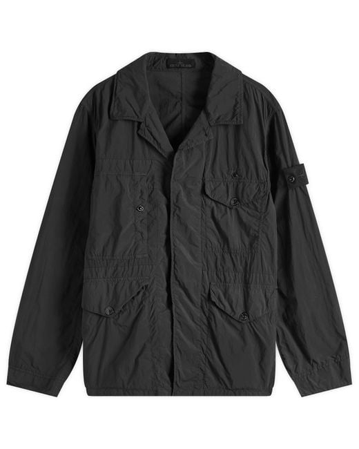 Stone Island Black Ghost Piece Nylon Smerigliato Field Jacket for men