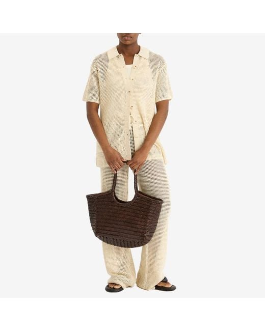 GOOD AMERICAN Natural Crochet Shirt
