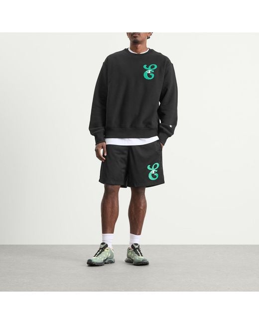 Champion Black For E By End. Mesh Shorts 'Emerald'
