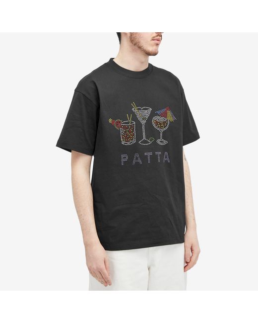 PATTA Black Its 5 O'Clock Somewhere T-Shirt for men