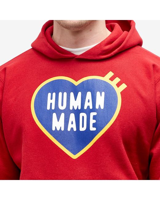 Human Made Red Heart Logo Hoodie for men