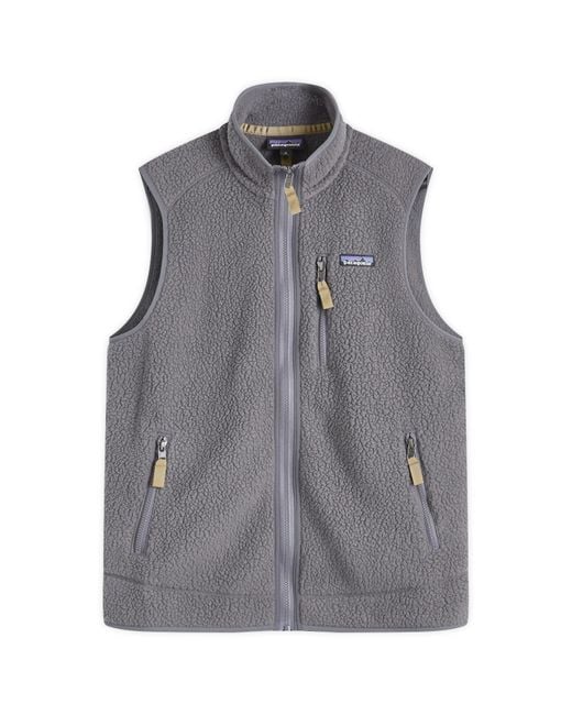 Patagonia Gray Retro Pile Vest for men