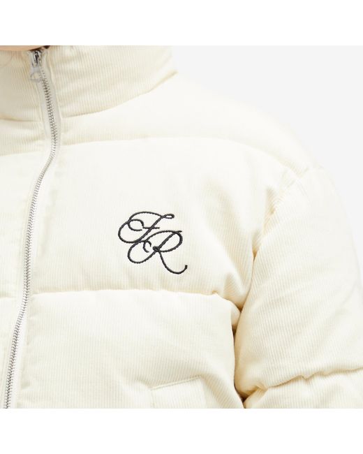 4th & Reckless White Arna Cord Puffer Jacket
