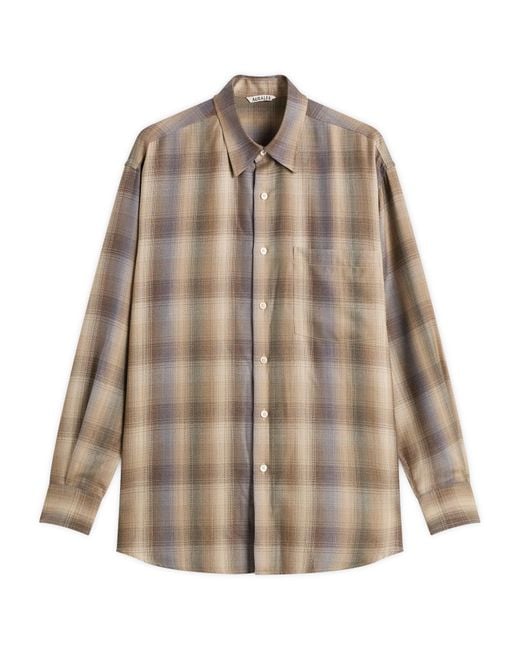 AURALEE SUPER LIGHT WOOL CHECK SHIRTS 4 Auralee Super Light Wool