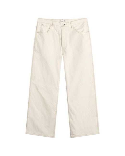 STORY mfg. Natural Hand Applique Poetry Pants for men