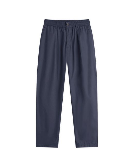 Universal Works Blue Recycled Poly Tech Pleated Track Pant for men
