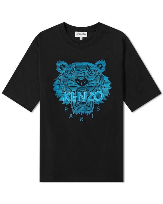 KENZO Neon Tiger Embroidered Skate T-shirt in Black for Men | Lyst