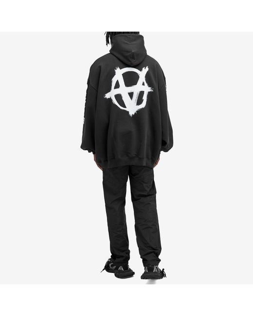 Vetements Gray Double Anarchy Hoodie for men