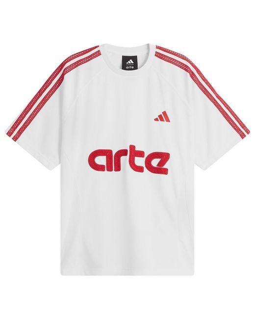 Adidas White X Arte Jersey Top for men