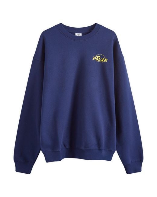 POLAR SKATE Blue Dreams Dave Crew Sweatshirt for men