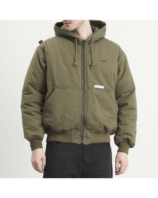 WTAPS Puff Doom Hooded Jacket in Green for Men | Lyst