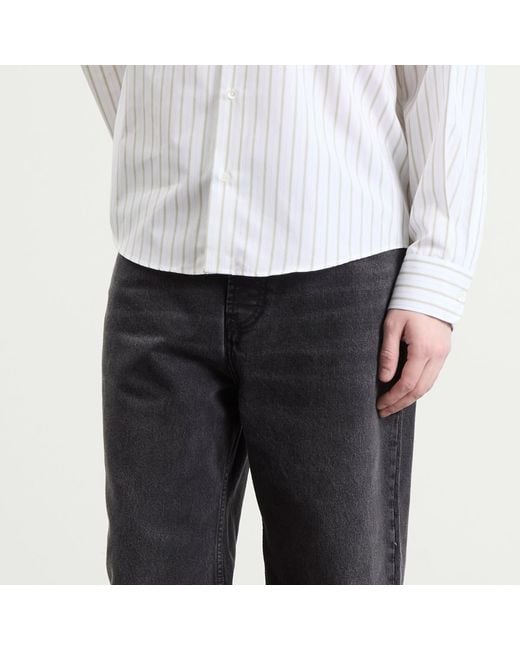 AMI Gray Large Fit Jeans Noir for men