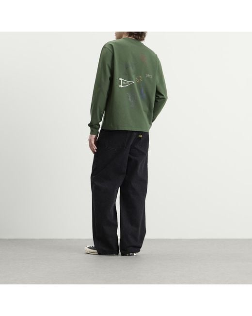 Palmes Green Pennant Longsleeve T-Shirt for men