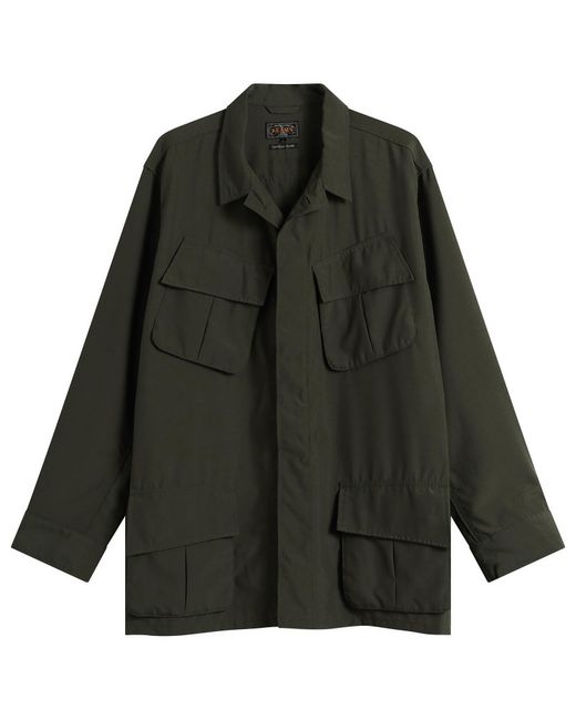 Beams Plus Green Ripstop Fatique Jacket for men