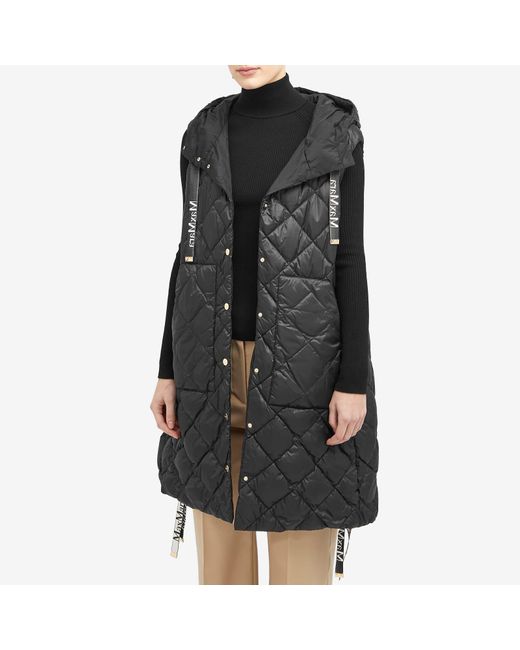 Max Mara Black Sisoft Quilted Gilet