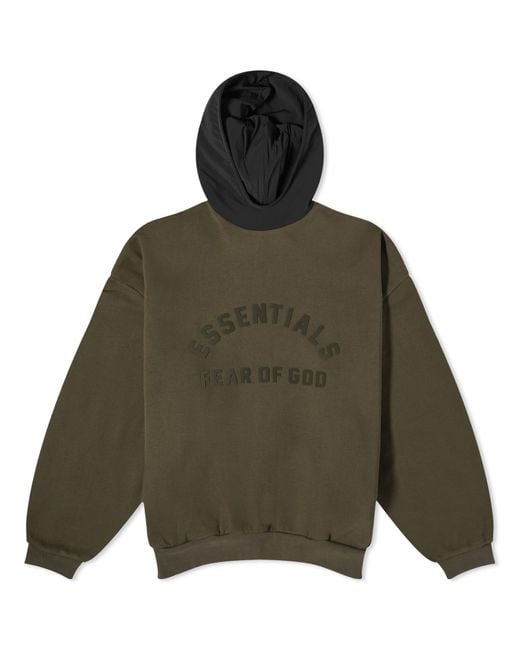 Fear Of God Green Spring Nylon Fleece Hoodie for men