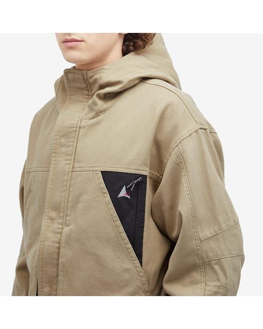 Roa Canvas Cotton Jacket in Natural for Men | Lyst