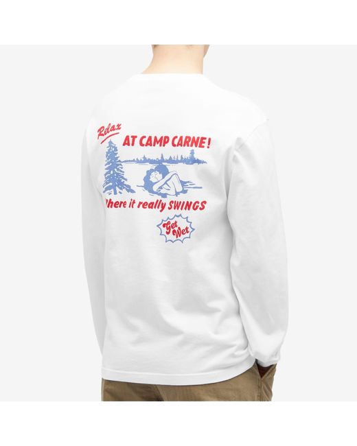 Carne Bollente White Camp Carne Long Sleeve T-Shirt for men
