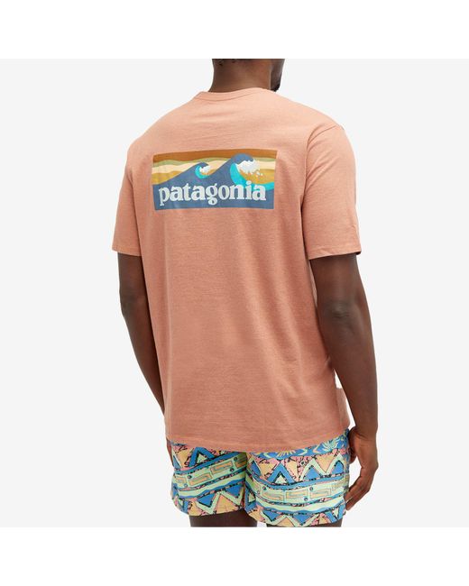 Patagonia Orange Boardshort Logo Pocket Responsibili-Tee for men