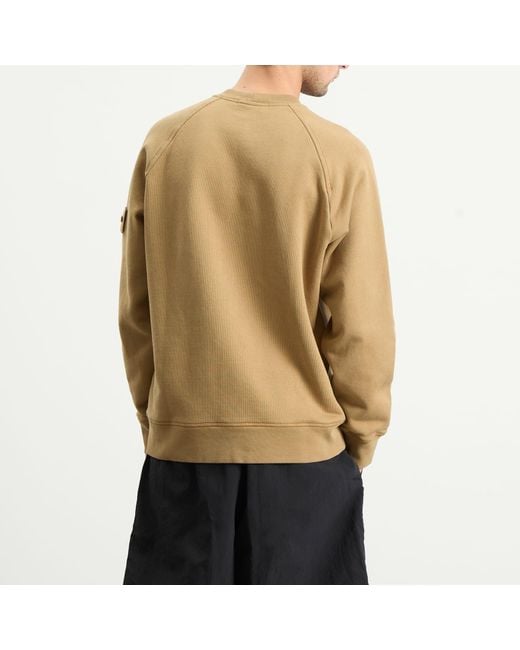 Stone Island Brown Ghost Heavy Fleece Crew Neck Sweatshirt for men