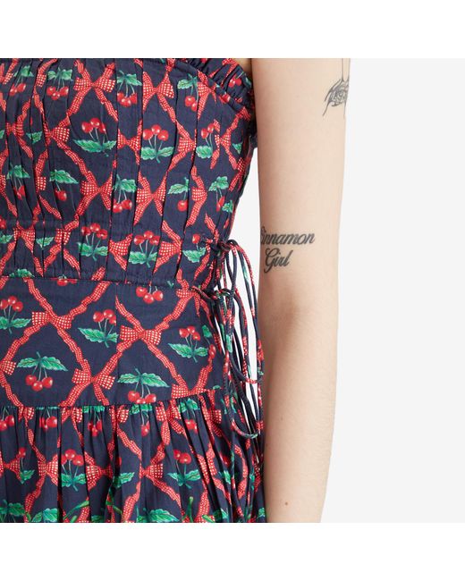 Damson Madder Red Kelia Midi Dress