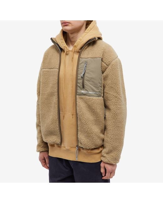 Thisisneverthat Natural Sp Sherpa Fleece Jacket for men