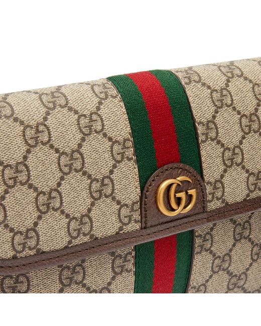 Gucci Red Ophidia Gg Monogram Belt Bag for men