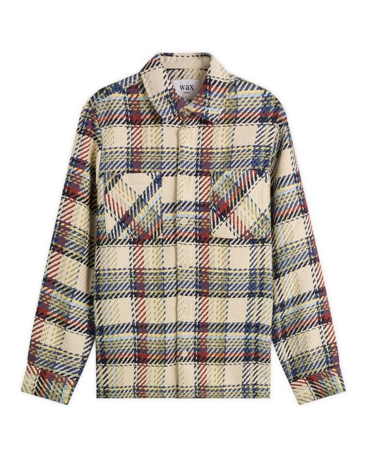 Wax London Gray Whiting Jazz Weave Overshirt for men