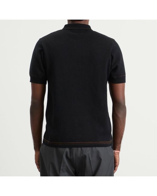 Percival Black Folio Knitted Shirt for men