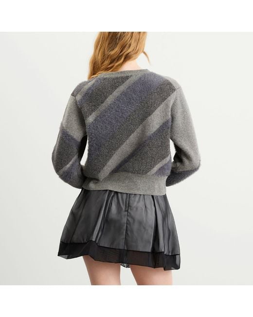 Toga Gray Toga Regimental Knit Pullover