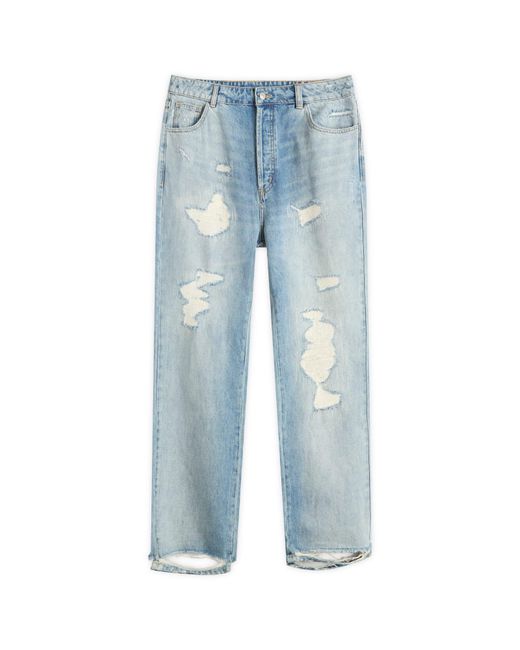 Cole Buxton Blue Repaired Jeans for men