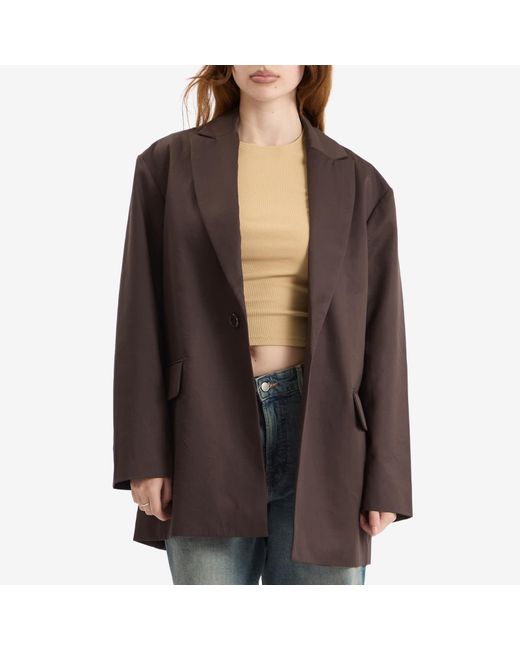 Represent Brown Crimp Blazer