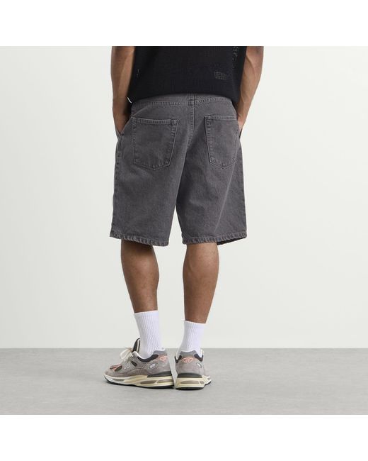 (w)taps Gray Blues Straight Shorts for men