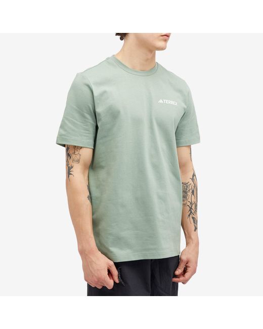 Adidas Green Tx Gfx Ss 230 T-Shirt for men